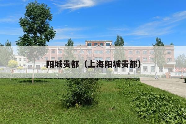 阳城贵都(上海阳城贵都)